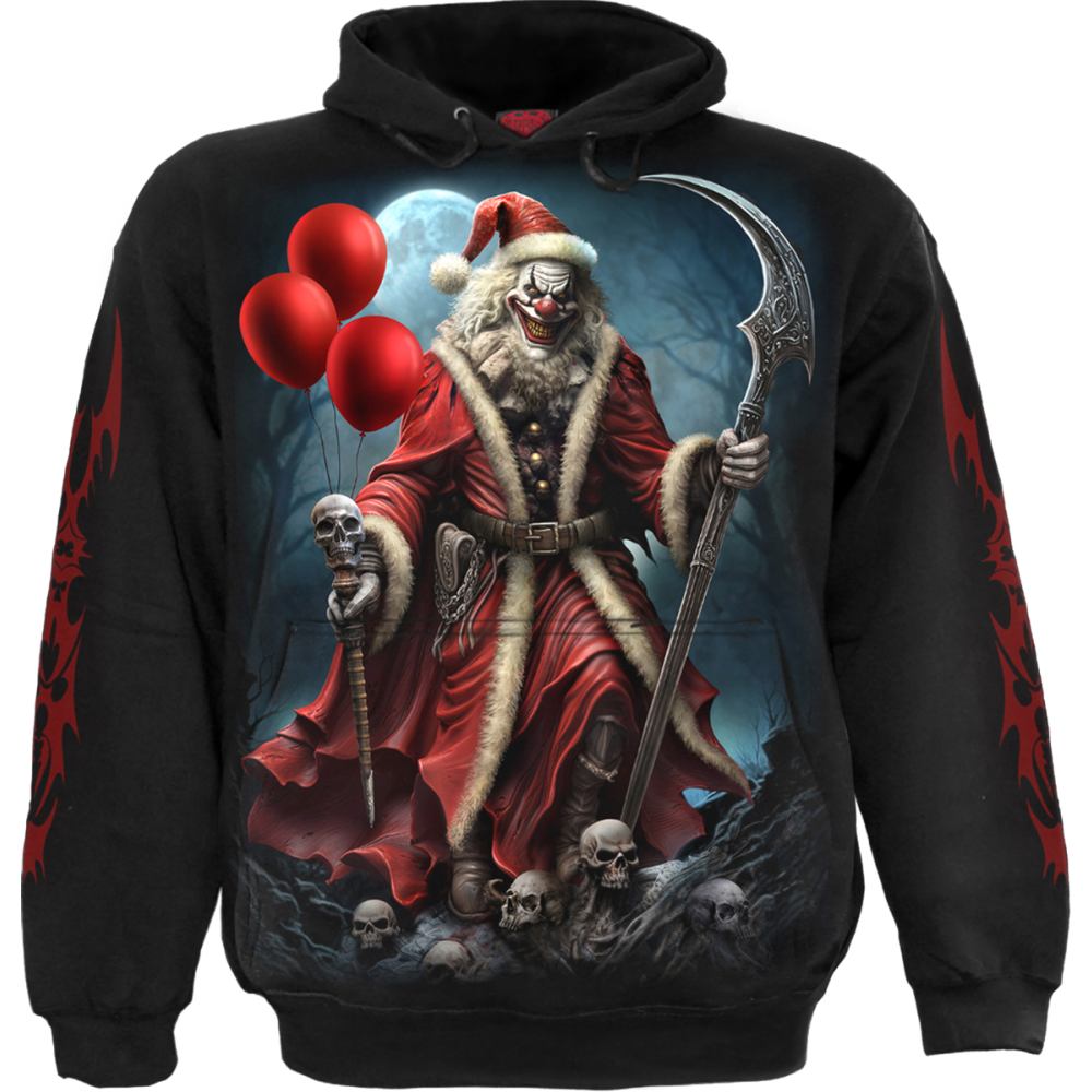 Spiral - Santa Clown Hoodie - Black